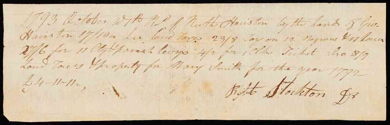 folder 265: Financial and legal materials, 1792