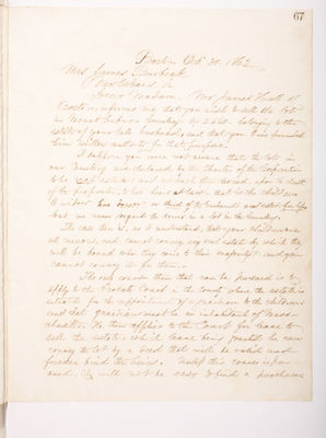 Copying Book: Secretary's Letters, 1860 (page 067)