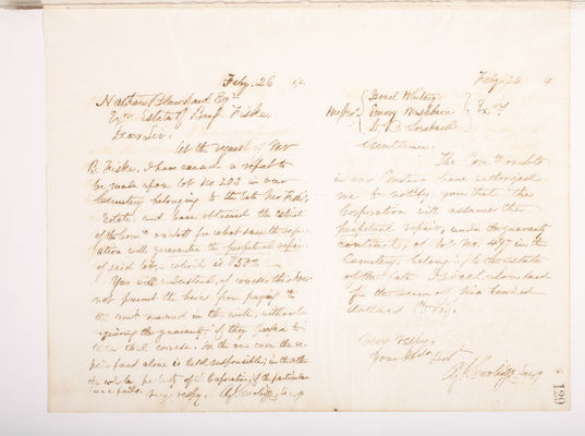 Copying Book: Secretary's Letters, 1860 (page 129)