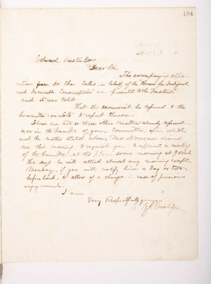 Copying Book: Secretary's Letters, 1860 (page 184)