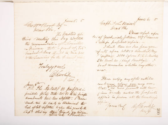 Copying Book: Secretary's Letters, 1860 (page 260)