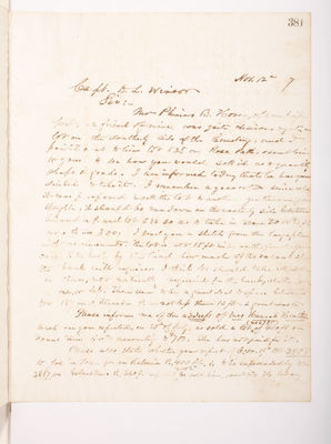 Copying Book: Secretary's Letters, 1860 (page 381)