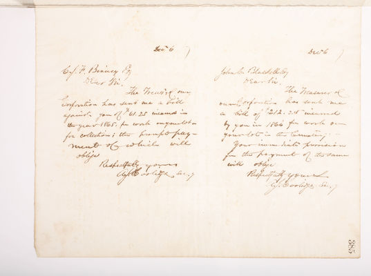 Copying Book: Secretary's Letters, 1860 (page 385)