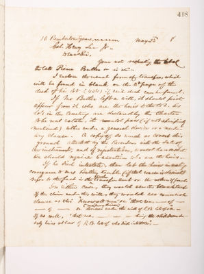 Copying Book: Secretary's Letters, 1860 (page 418)