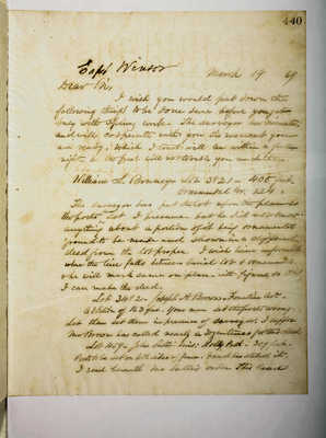 Copying Book: Secretary's Letters, 1860 (page 440)