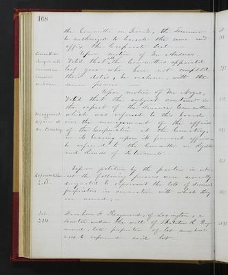 Trustees Records, Vol. 3, 1859 (page 168)