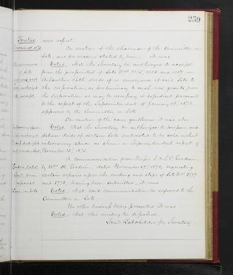 Trustees Records, Vol. 5, 1870 (page 259)