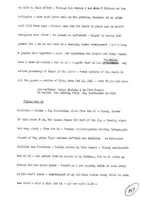 Diary 77-11: November, 1901 - preliminary transcript
