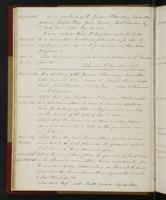 Records of Committees, Volume 1, 1831 (page 008)