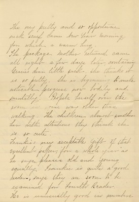 Letter from Mary Fisher to Eliza A. Fisher, Jan. 13, 1884