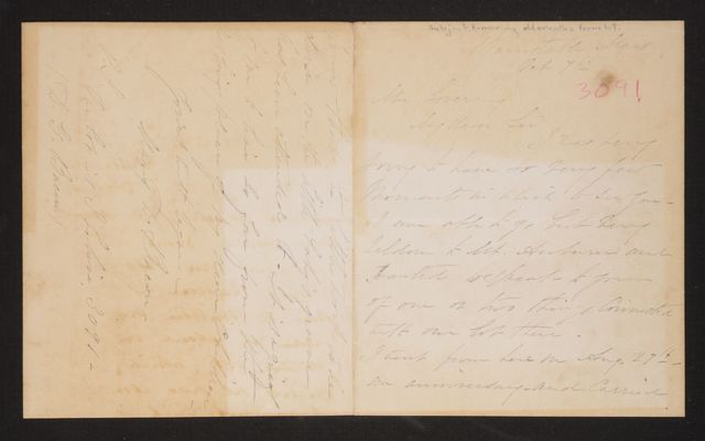 1879-10-07 Letter: Mary D. Bacon to Mr. Lovering, about "removing old wreaths from lot," 2014.020.003-014