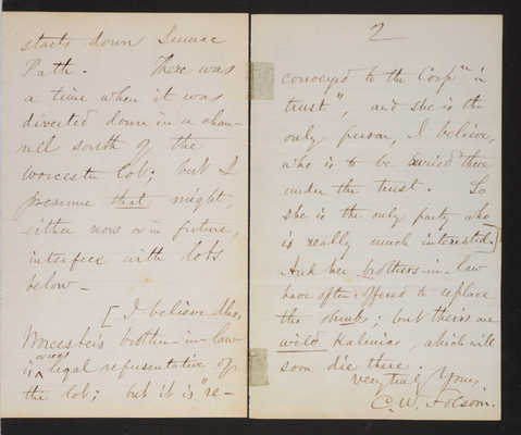 Letter: C. W. Folsom to Mr. Lovering, 1879 (page 3)