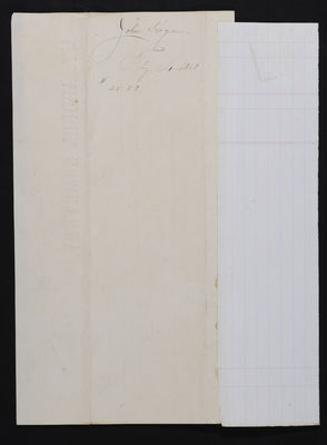 Horticulture Invoice: John Hogan, 1868  January 1 (verso)