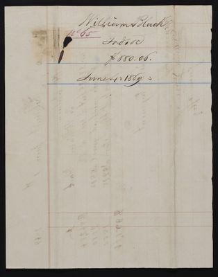 Horticulture Invoice: William Black 1869 June 1 (verso)