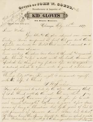 Letter from J. Hughes Fisher to Ann F. Fisher, Feb. 18, 1877