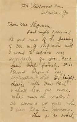 Letter from Edith M. Moore to Hazel F. Shipman, June 25, 1924