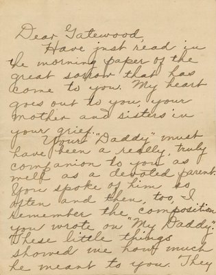 Letter from Belle M. Reeder to Gatewood Shipman, June 4, 1924