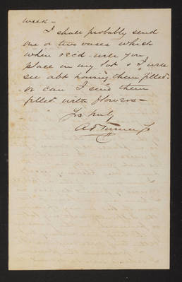 Letter: A. T. Turner, Jr. to Mr. Lovering, 1880 May 25, "poor turf" (page 2)