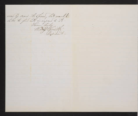 Letter: Wm. J. Smith, President Scots Charitable Society to Supt.,1882 (page 2)