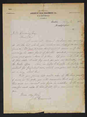 Letter: J. F. Gammell to J. W. Lovering, 1882 May 2