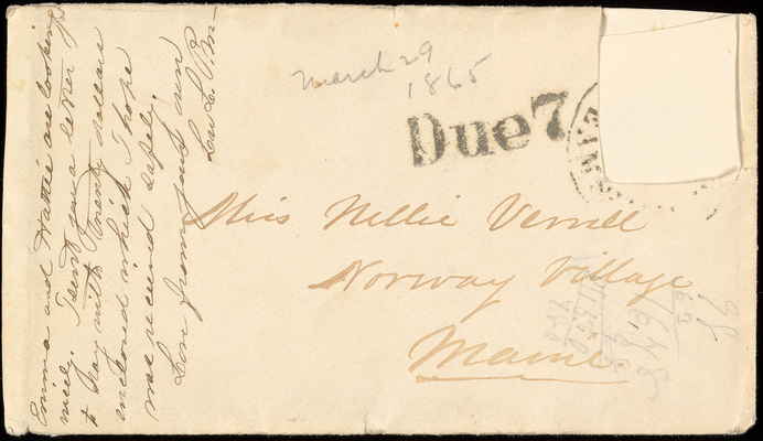 March 29,1865 envelope
