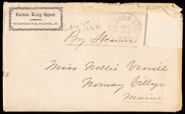 April 22, 1866 envelope