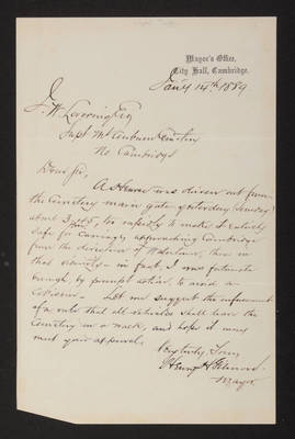 1889-01-14 Letter: hearse driving too fast, 2014.020.012-003