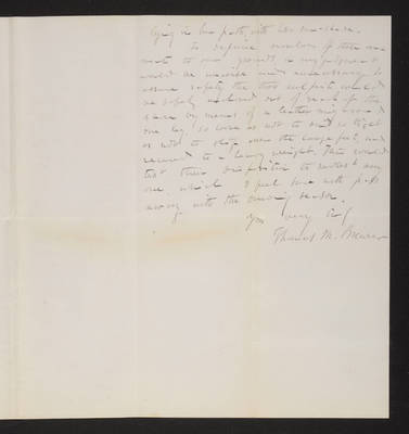 1878-07-10_Trustee Committee on Birds, Letter from Thomas M. Brewer to Israel Spelman, 1831.035.004B