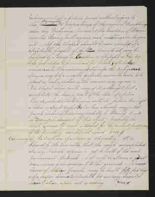 1843-09-16 Trustee Committee Report on Introducing Water to the Cemetery, 1831.034.011
