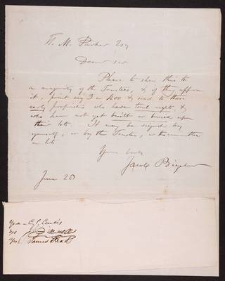 1849-06-28 Letter from Jacob Bigelow to Henry M. Parker, 1831.014.003-008 - p1