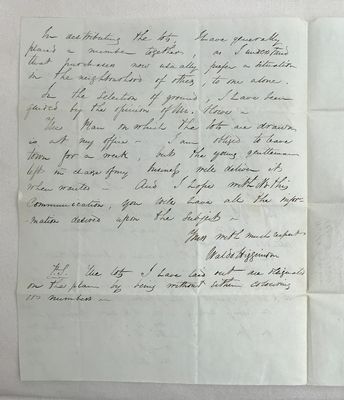 1844-04-22 Letter to Dr. Jacob Bigelow from Waldo Higginson, 2021.017.005