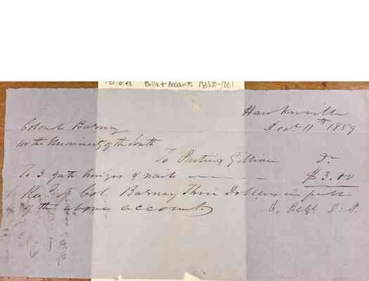 Charles Barney Papers Box 1 Document  118