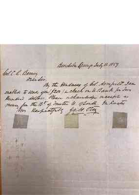 Charles Barney Papers Box 1 Document  169