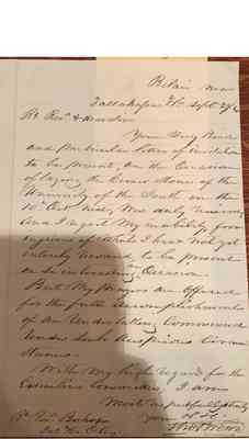 Vault Early Papers of the University Box 1 Document 27 Folder 1860 Cornerstone Ceremony 1
