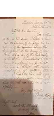 Vault Early Papers of the University Box 1 Document 31 Folder 1860 Cornerstone Ceremony 1