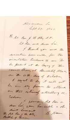 Vault Early Papers of the University Box 1 Document 42 Folder 1860 Cornerstone Ceremony 1