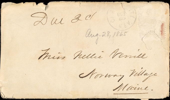 August 28 1865  envelope