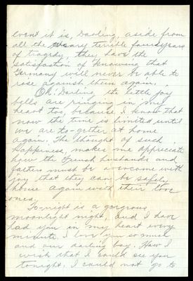 George Chescheir to Elizabeth Chescheir, November 11, 1918