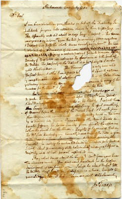 Letter from John Todd to Arthur Campbell, 2 July 1780