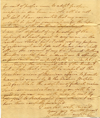 Letter from Arthur Campbell to John Brown, 29 December 1787