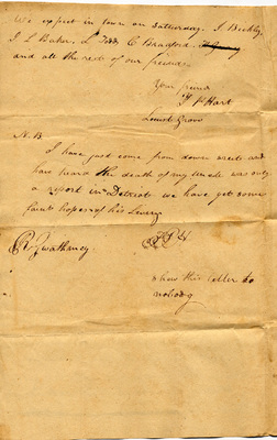 Letter from Thomas P. Hart to Isaac Robertson Gwathmey, 4 March 1813