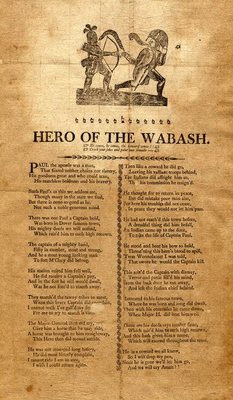 "Hero of the Wabash," broadside, ca. 1791