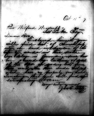 Letter from James Ephraim Steele, 18 October 1897 [LE-40846]
