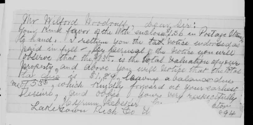 Letter from Hyrum Nebeker, 20 September 1894 [LE-41525]