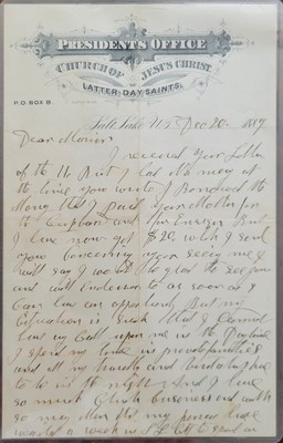 Letter to Marion Woodruff, 20 December 1887 [LE-6975]