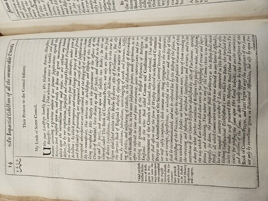 Two Petitions of Nobles to King Charles and his Proclamation from December, 1637