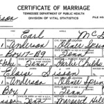 Tennessee Marriage Records - 1973